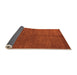 Sideview of Abstract Orange Modern Rug, abs4694org