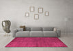 Machine Washable Abstract Pink Modern Rug in a Living Room, wshabs4694pnk