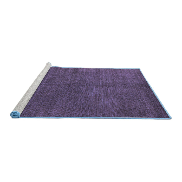 Sideview of Machine Washable Abstract Blue Modern Rug, wshabs4694blu