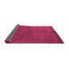 Sideview of Abstract Pink Modern Rug, abs4694pnk