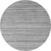 Round Solid Gray Modern Rug, abs4695gry