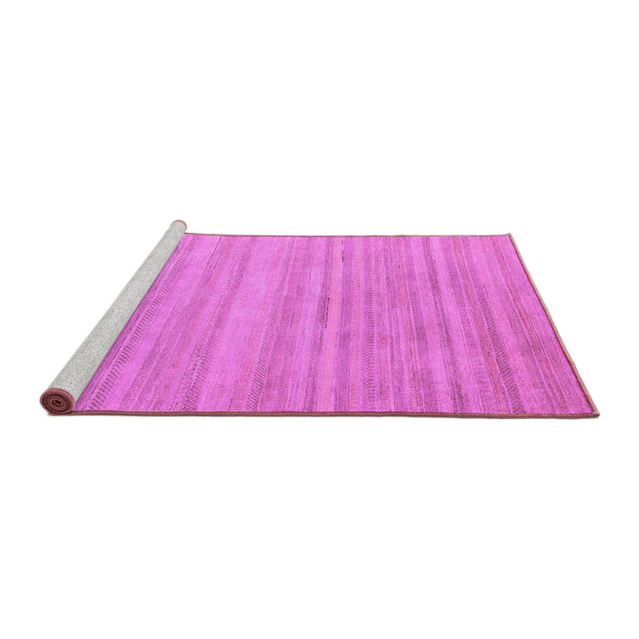 Sideview of Machine Washable Solid Purple Modern Area Rugs, wshabs4695pur