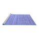 Sideview of Machine Washable Solid Blue Modern Rug, wshabs4695blu