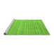 Sideview of Machine Washable Solid Green Modern Area Rugs, wshabs4695grn