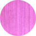 Round Solid Purple Modern Rug, abs4695pur