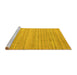 Sideview of Machine Washable Solid Yellow Modern Rug, wshabs4695yw