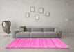 Machine Washable Solid Pink Modern Rug in a Living Room, wshabs4695pnk