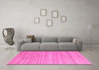 Machine Washable Solid Pink Modern Rug, wshabs4695pnk