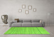 Machine Washable Solid Green Modern Area Rugs in a Living Room,, wshabs4695grn