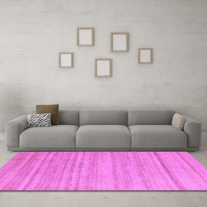Machine Washable Solid Purple Modern Area Rugs in a Living Room, wshabs4695pur