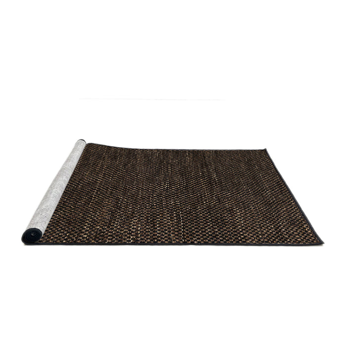 Sideview of Machine Washable Abstract Sepia Brown Rug, wshabs4696