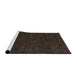 Sideview of Machine Washable Abstract Sepia Brown Rug, wshabs4696