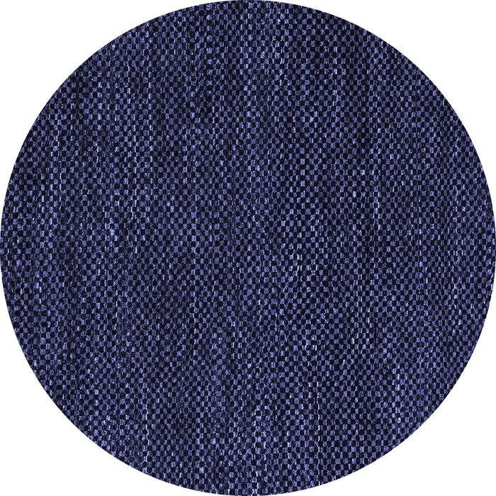 Round Abstract Blue Modern Rug, abs4696blu