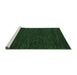 Sideview of Machine Washable Abstract Emerald Green Modern Area Rugs, wshabs4696emgrn