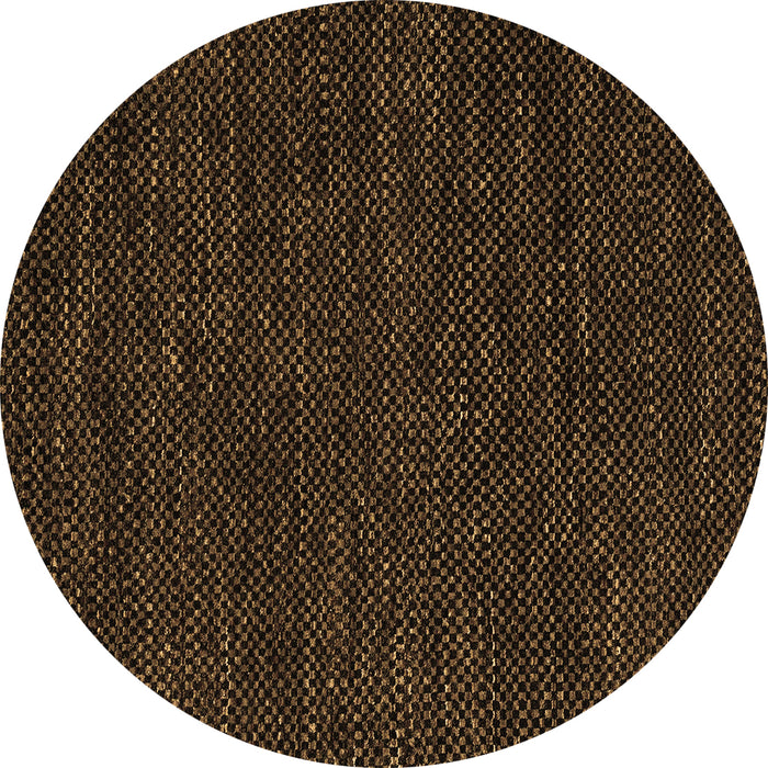 Round Abstract Brown Modern Rug, abs4696brn