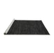 Sideview of Machine Washable Abstract Gray Modern Rug, wshabs4696gry