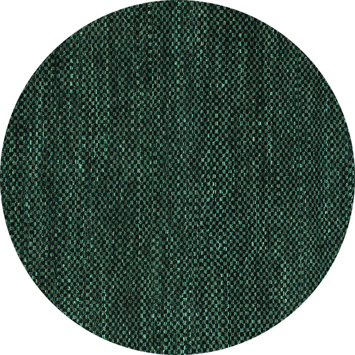 Round Abstract Turquoise Modern Rug, abs4696turq