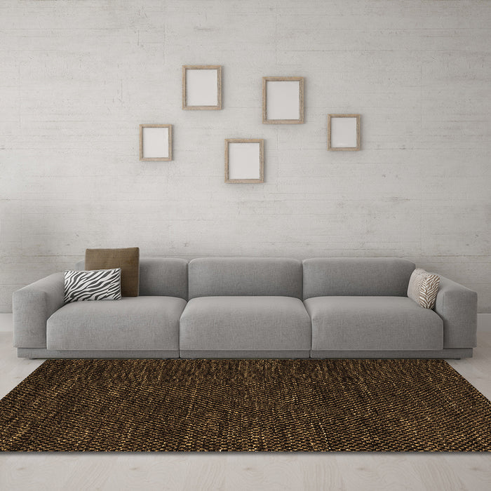 Machine Washable Abstract Brown Modern Rug in a Living Room,, wshabs4696brn