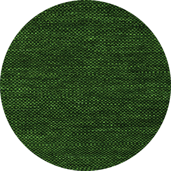 Round Machine Washable Abstract Green Modern Area Rugs, wshabs4696grn