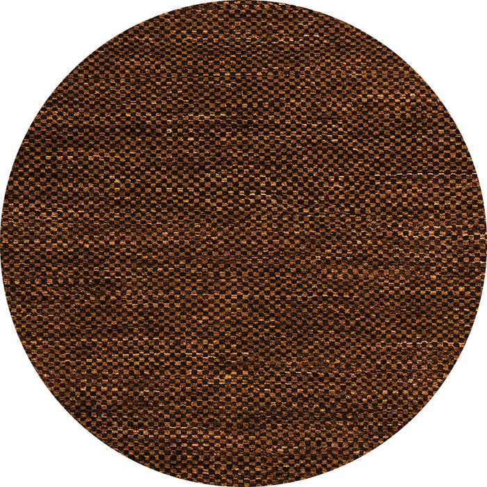 Round Machine Washable Abstract Orange Modern Area Rugs, wshabs4696org