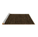 Sideview of Machine Washable Abstract Brown Modern Rug, wshabs4696brn