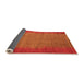 Sideview of Abstract Orange Modern Rug, abs4697org