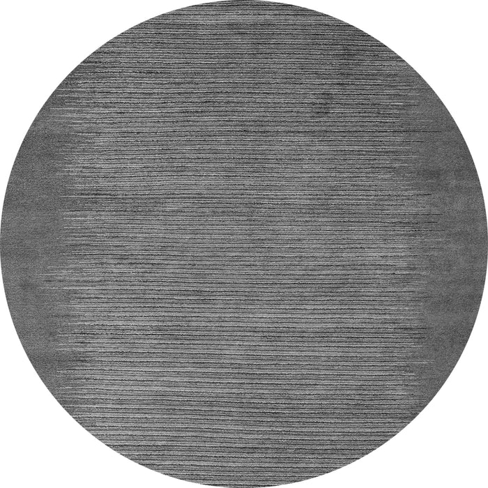 Round Machine Washable Abstract Gray Modern Rug, wshabs4697gry