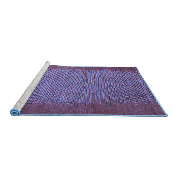 Sideview of Machine Washable Abstract Blue Modern Rug, wshabs4697blu
