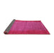 Sideview of Abstract Pink Modern Rug, abs4697pnk