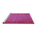 Sideview of Machine Washable Abstract Purple Modern Area Rugs, wshabs4697pur