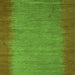 Square Abstract Green Modern Rug, abs4697grn