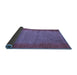 Sideview of Abstract Blue Modern Rug, abs4697blu