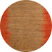 Round Machine Washable Abstract Red Rug, wshabs4697