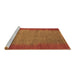 Sideview of Machine Washable Abstract Brown Modern Rug, wshabs4697brn