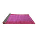 Sideview of Abstract Purple Modern Rug, abs4697pur