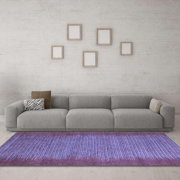Machine Washable Abstract Blue Modern Rug in a Living Room, wshabs4697blu