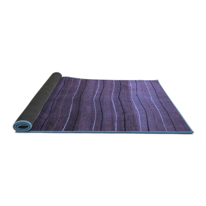 Sideview of Abstract Blue Modern Rug, abs4698blu