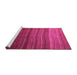 Sideview of Machine Washable Abstract Pink Modern Rug, wshabs4698pnk