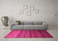 Machine Washable Abstract Pink Modern Rug, wshabs4698pnk