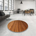 Round Abstract Red Modern Rug in a Office, abs4698