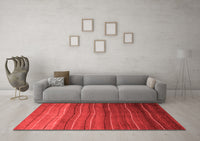 Machine Washable Abstract Red Modern Rug, wshabs4698red