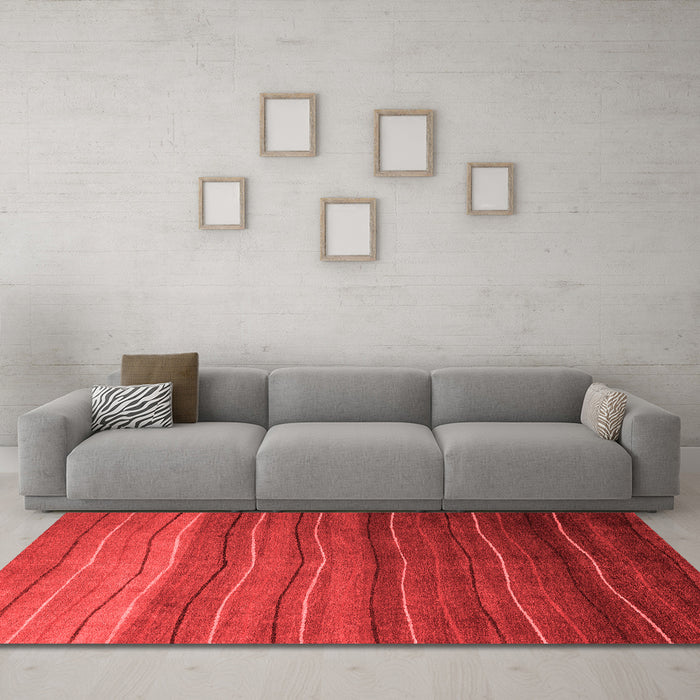 Modern Red Washable Rugs