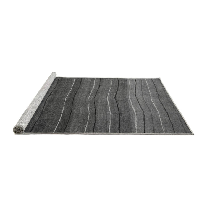 Sideview of Machine Washable Abstract Gray Modern Rug, wshabs4698gry
