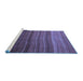 Sideview of Machine Washable Abstract Blue Modern Rug, wshabs4698blu