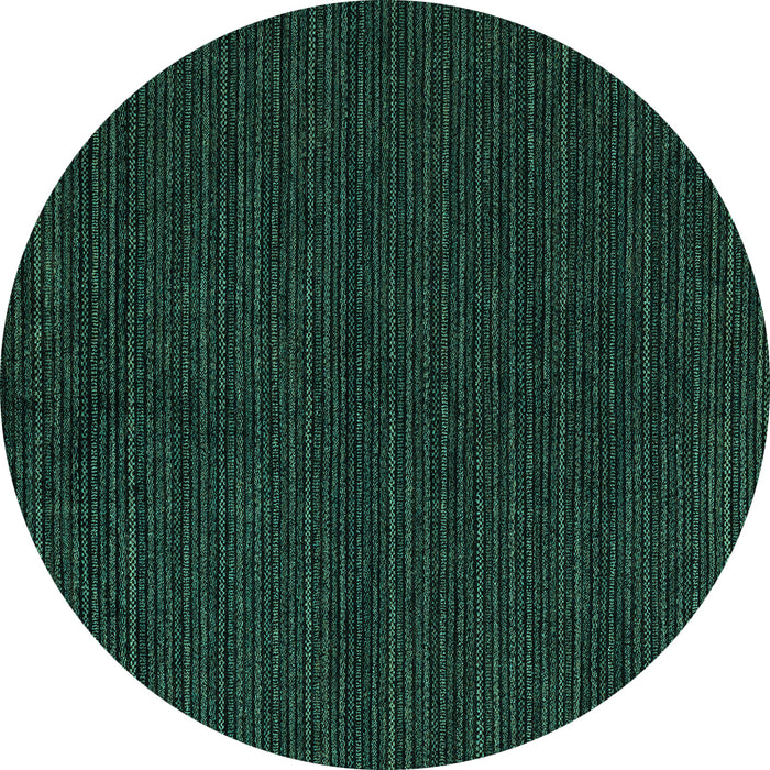 Round Machine Washable Abstract Turquoise Modern Area Rugs, wshabs4699turq