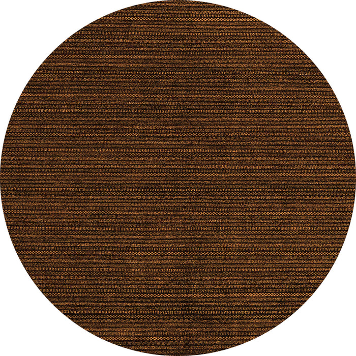 Round Machine Washable Abstract Orange Modern Area Rugs, wshabs4699org