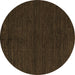 Round Abstract Brown Modern Rug, abs4699brn