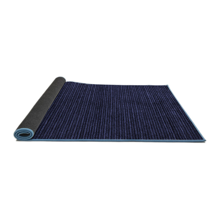 Sideview of Abstract Blue Modern Rug, abs4699blu