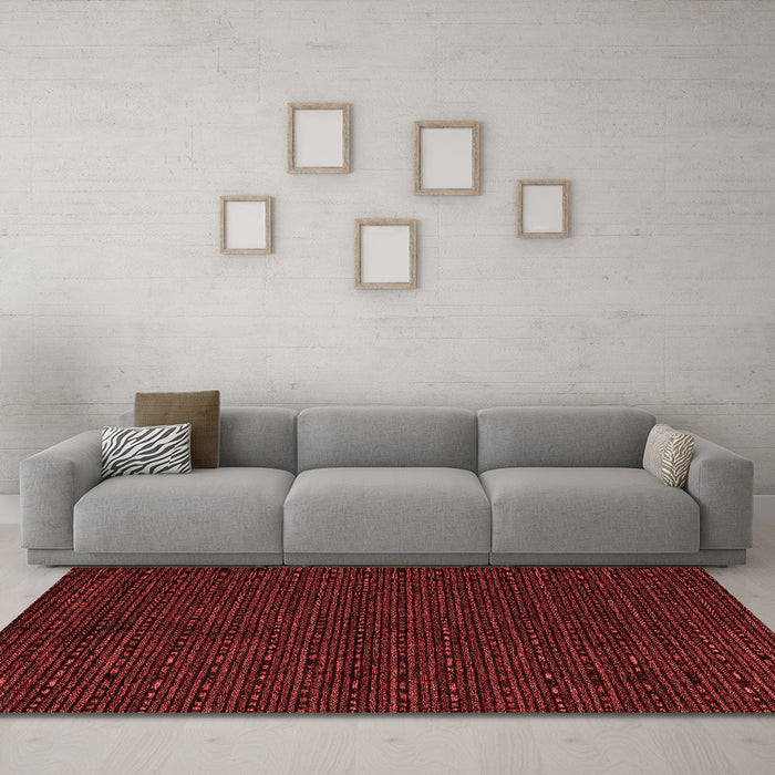 Modern Red Washable Rugs