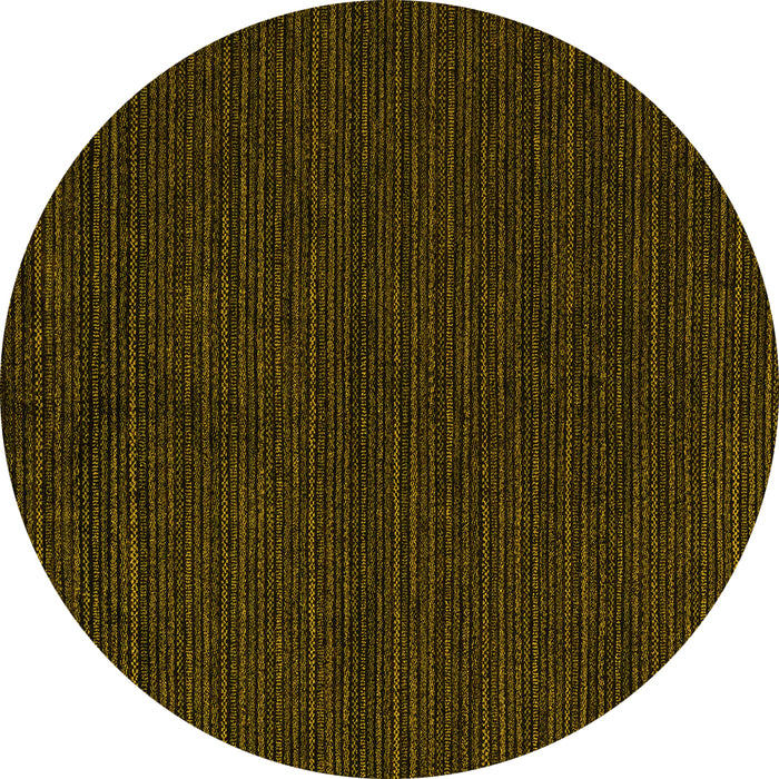 Round Abstract Yellow Modern Rug, abs4699yw